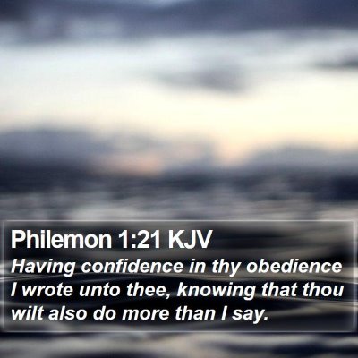 Philemon 1:21 KJV Bible Verse Image