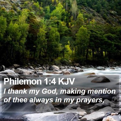 Philemon 1:4 KJV Bible Verse Image