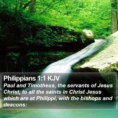 Philippians 1:1 KJV Bible Verse Image