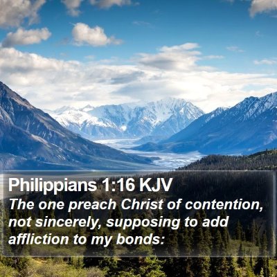Philippians 1:16 KJV Bible Verse Image
