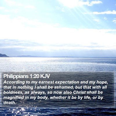 Philippians 1:20 KJV Bible Verse Image