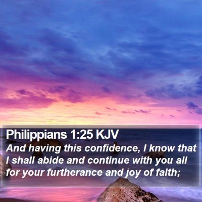 Philippians 1:25 KJV Bible Verse Image