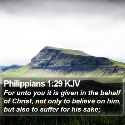 Philippians 1:29 KJV Bible Verse Image