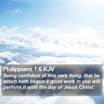 Philippians 1:6 KJV Bible Verse Image