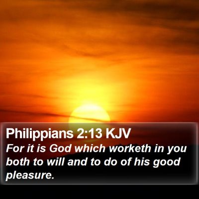 Philippians 2:13 KJV Bible Verse Image