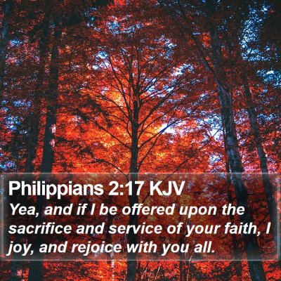 Philippians 2:17 KJV Bible Verse Image