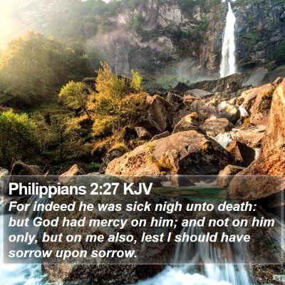 Philippians 2:27 KJV Bible Verse Image