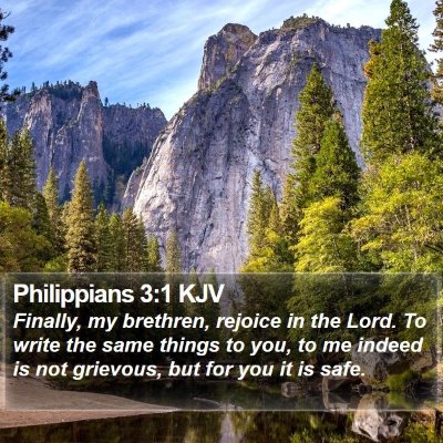 Philippians 3:1 KJV Bible Verse Image