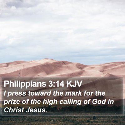 Philippians 3:14 KJV Bible Verse Image