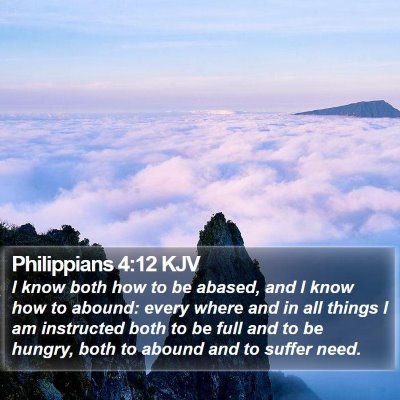 Philippians 4:12 KJV Bible Verse Image