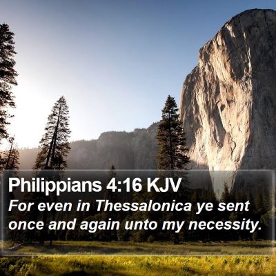 Philippians 4:16 KJV Bible Verse Image
