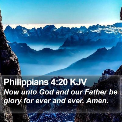 Philippians 4:20 KJV Bible Verse Image