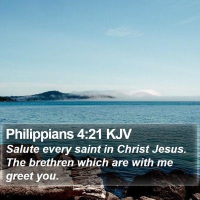 Philippians 4:21 KJV Bible Verse Image