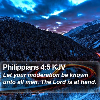 Philippians 4:5 KJV Bible Verse Image