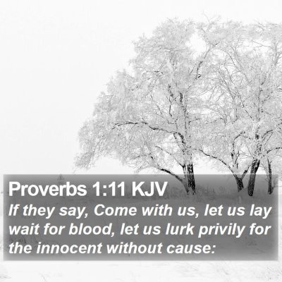Proverbs 1:11 KJV Bible Verse Image