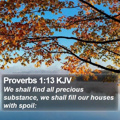 Proverbs 1:13 KJV Bible Verse Image
