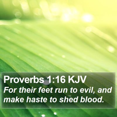 Proverbs 1:16 KJV Bible Verse Image