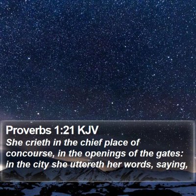 Proverbs 1:21 KJV Bible Verse Image