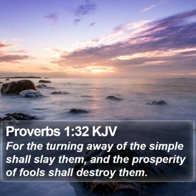 Proverbs 1:32 KJV Bible Verse Image
