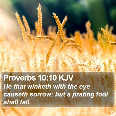 Proverbs 10:10 KJV Bible Verse Image