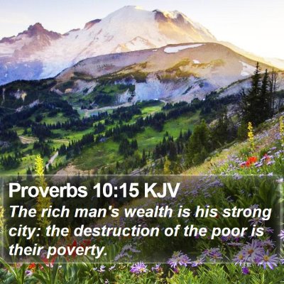 Proverbs 10:15 KJV Bible Verse Image