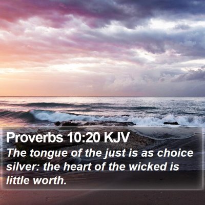 Proverbs 10:20 KJV Bible Verse Image