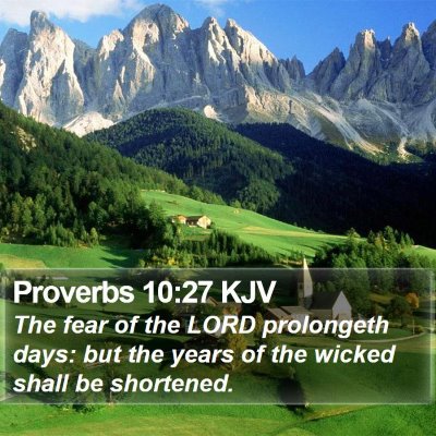 Proverbs 10:27 KJV Bible Verse Image