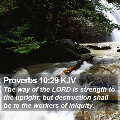 Proverbs 10:29 KJV Bible Verse Image