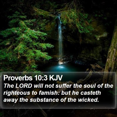 Proverbs 10:3 KJV Bible Verse Image