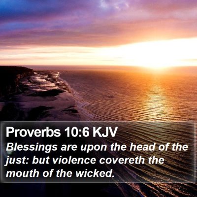 Proverbs 10:6 KJV Bible Verse Image