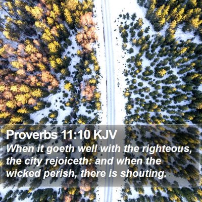 Proverbs 11:10 KJV Bible Verse Image