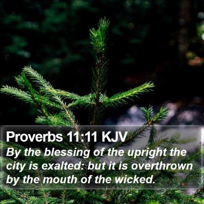 Proverbs 11:11 KJV Bible Verse Image