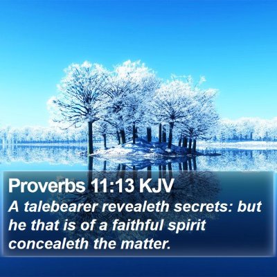 Proverbs 11:13 KJV Bible Verse Image