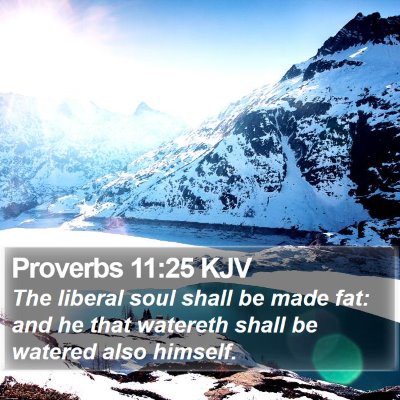 Proverbs 11:25 KJV Bible Verse Image