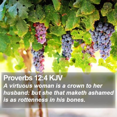 Proverbs 12:4 KJV Bible Verse Image