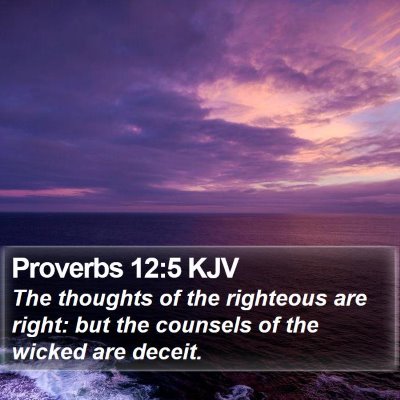 Proverbs 12:5 KJV Bible Verse Image