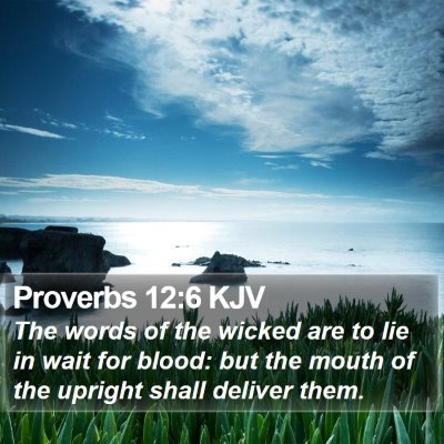 Proverbs 12:6 KJV Bible Verse Image