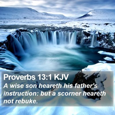Proverbs 13:1 KJV Bible Verse Image