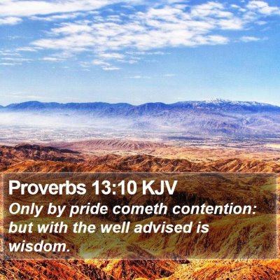 Proverbs 13:10 KJV Bible Verse Image