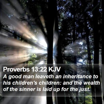 Proverbs 13:22 KJV Bible Verse Image