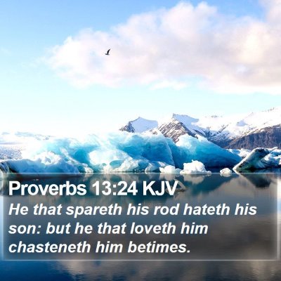Proverbs 13:24 KJV Bible Verse Image
