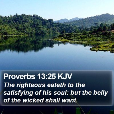 Proverbs 13:25 KJV Bible Verse Image