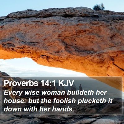 Proverbs 14:1 KJV Bible Verse Image