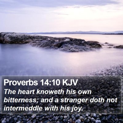 Proverbs 14:10 KJV Bible Verse Image