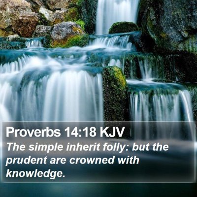 Proverbs 14:18 KJV Bible Verse Image