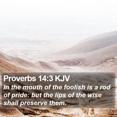 Proverbs 14:3 KJV Bible Verse Image