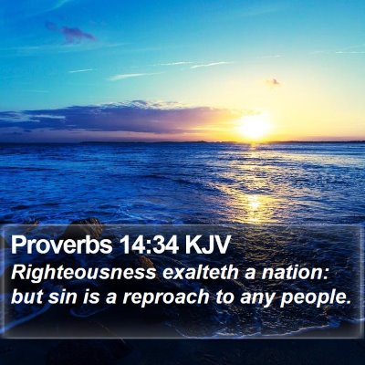 Proverbs 14:34 KJV Bible Verse Image