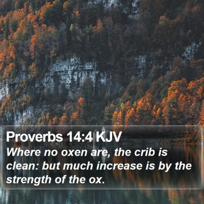 Proverbs 14:4 KJV Bible Verse Image