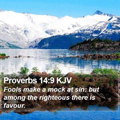 Proverbs 14:9 KJV Bible Verse Image