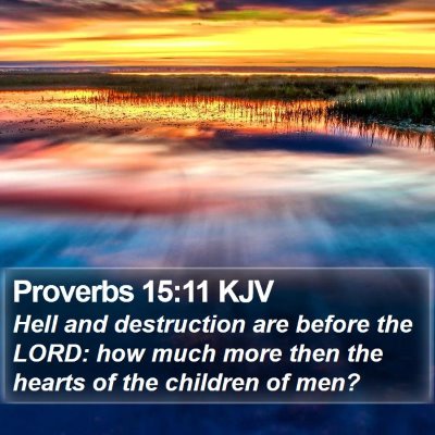 Proverbs 15:11 KJV Bible Verse Image